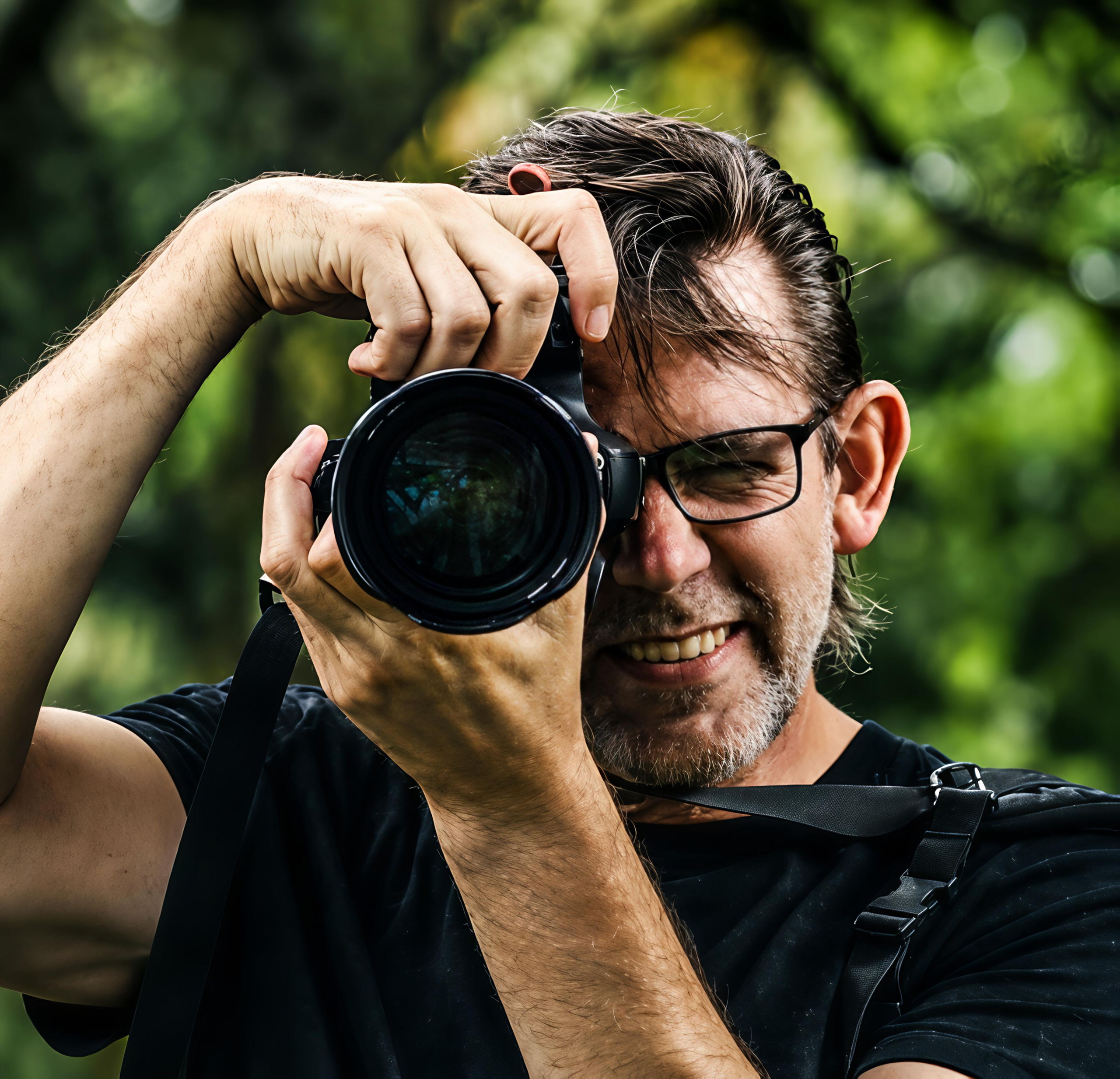 Matt West, professioneel concertfotograaf en artiestenfotograaf in Nederland, aan het werk met de camera - Matt West Visuals